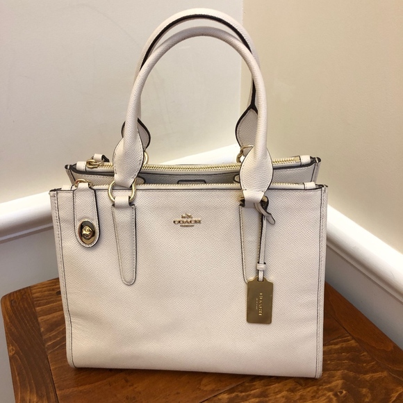Coach Handbags - Coach White leather Satchel